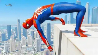  thumbnail: SPIDERMAN FUNNY EPIC JUMPS/FALLS (GTA 5 Spider-Man Fails)