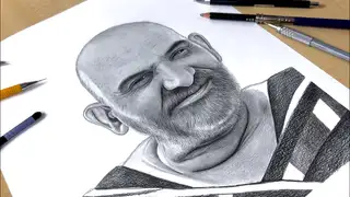  thumbnail: Drawing  Shree Neem Karoli Baba ji