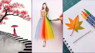  thumbnail: 10  Art Hacks That Work Extremely Well  || Easy painting ideas for beginners  #drawing #art