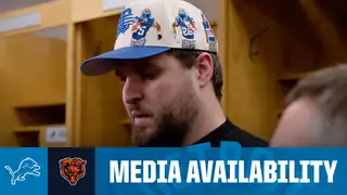 thumbnail: Detroit Lions players meet with media | 2025 NFL Regular Season Week 18: Lions at Bears